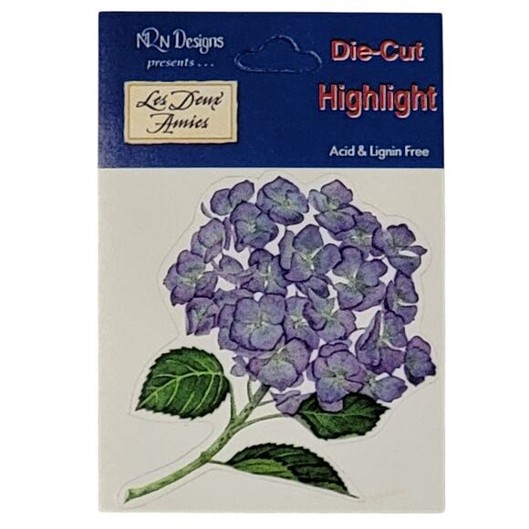 NRN Designs Flower Die Cut Stickers Lot of 3 Floral Rose Sunflower Hydrangeas - Picture 4 of 4